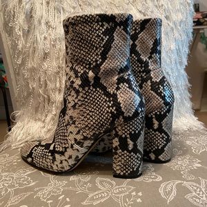Snake Print Booties